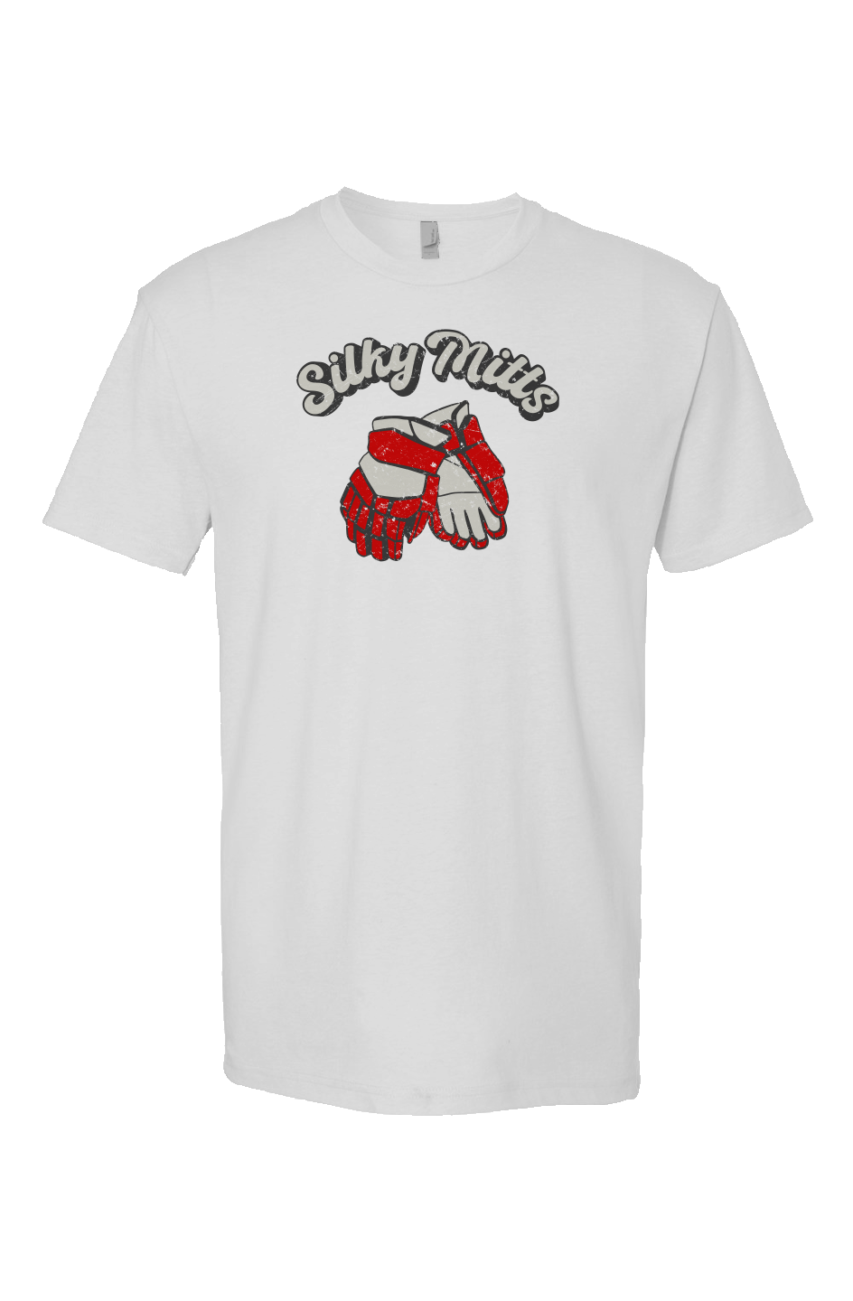 Silky Mitts Breakaway Performance Tee White | Barn Garb Hockey Threads