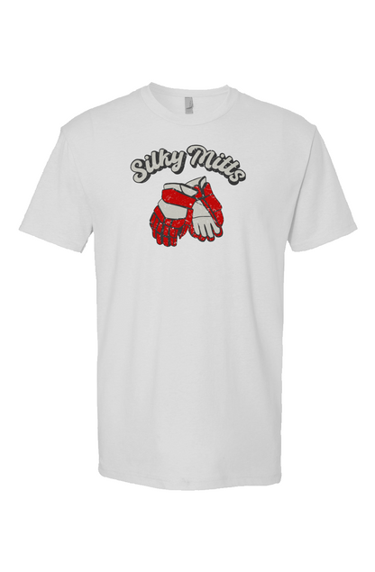 Silky Mitts Breakaway Performance Tee White | Barn Garb Hockey Threads