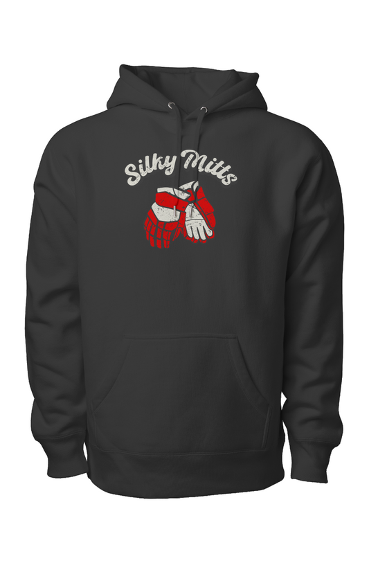 Silky Mitts Legend Heavyweight Hoodie Black | Barn Garb Hockey Threads