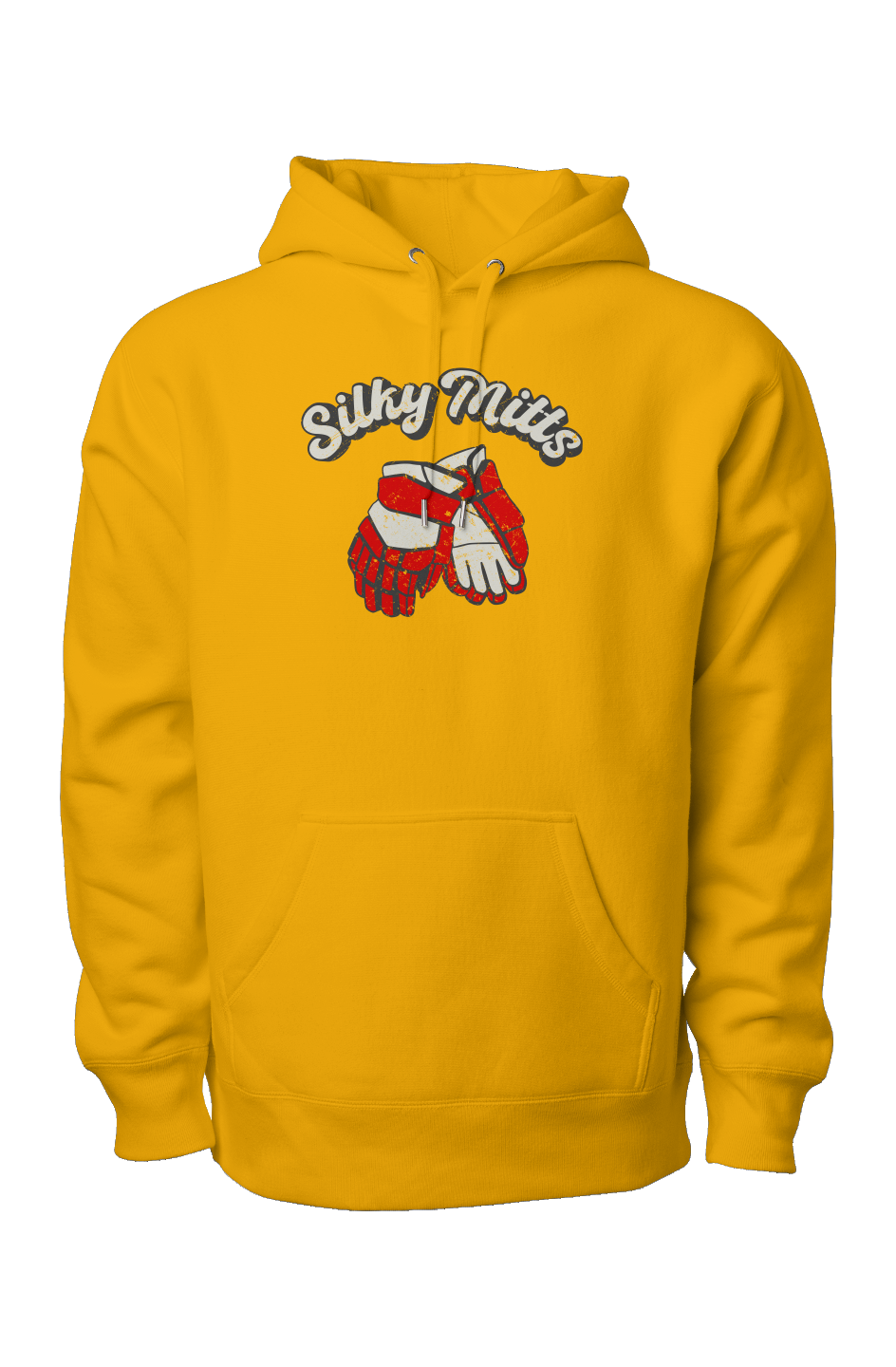 Silky Mitts Legend Heavyweight Hoodie Gold | Barn Garb Hockey Threads