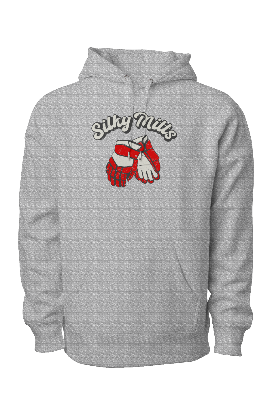 Silky Mitts Legend Heavyweight Hoodie Grey | Barn Garb Hockey Threads