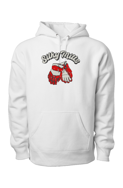 Silky Mitts Legend Heavyweight Hoodie White | Barn Garb Hockey Threads