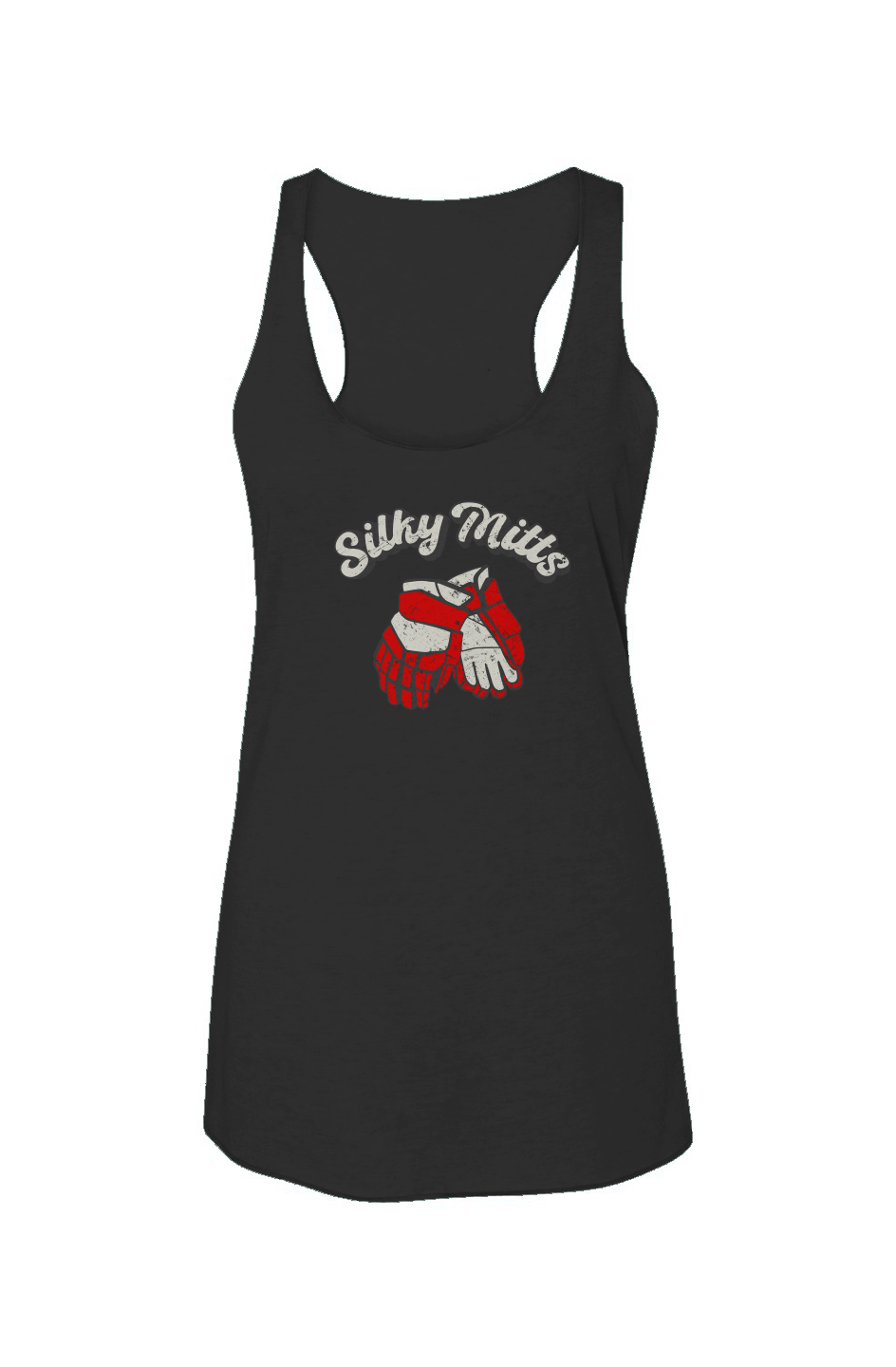 Silky Mitts Racerback Barn Tank Black | Barn Garb Hockey Threads
