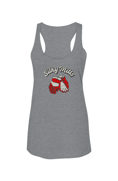 Silky Mitts Racerback Barn Tank Grey | Barn Garb Hockey Threads