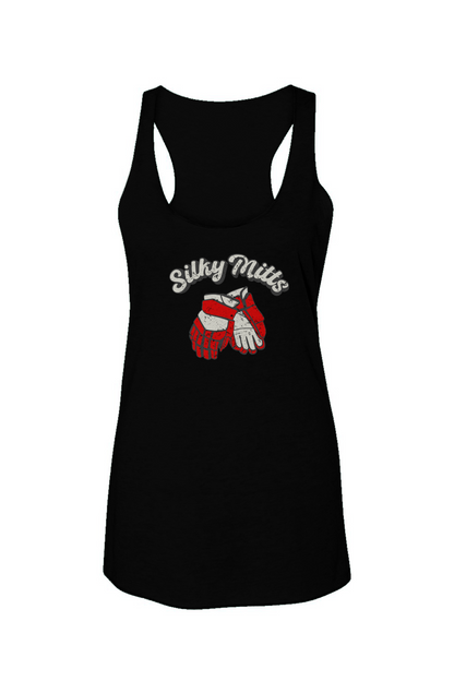 Silky Mitts Racerback Barn Tank Black | Barn Garb Hockey Threads