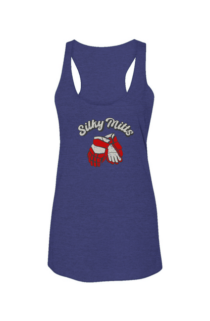Silky Mitts Racerback Barn Tank Navy Blue | Barn Garb Hockey Threads