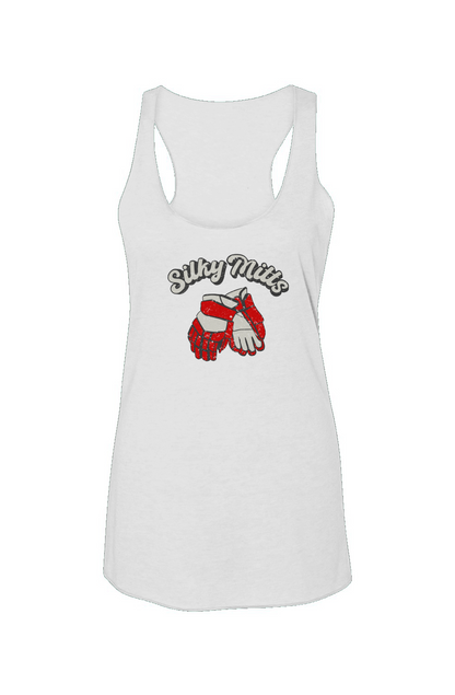 Silky Mitts Racerback Barn Tank White | Barn Garb Hockey Threads