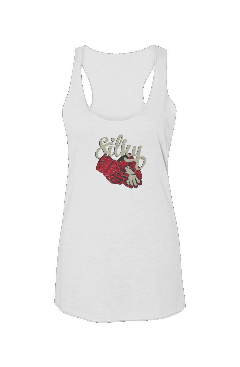 Silky Racerback Barn Tank White | Barn Garb Hockey Threads