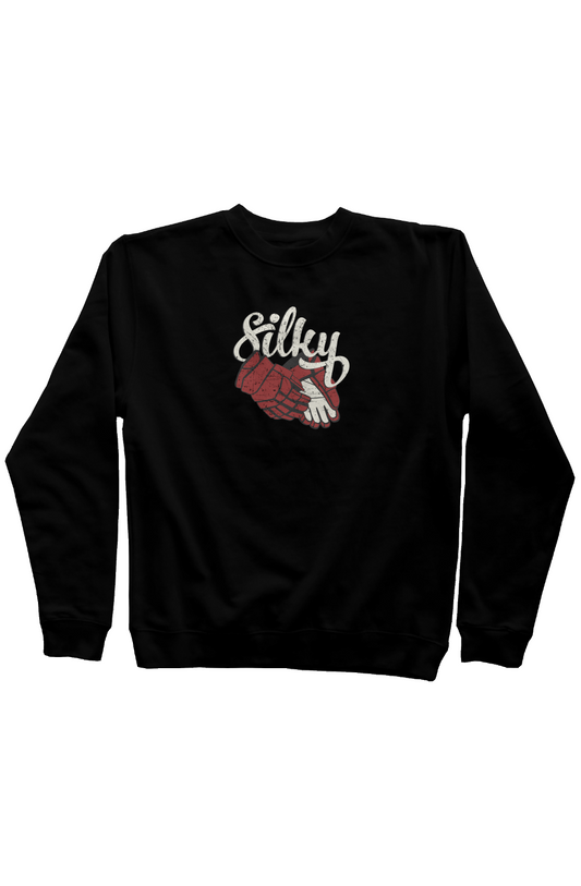 Silky Rinkside Crewneck Sweatshirt Black | Barn Garb Hockey Threads