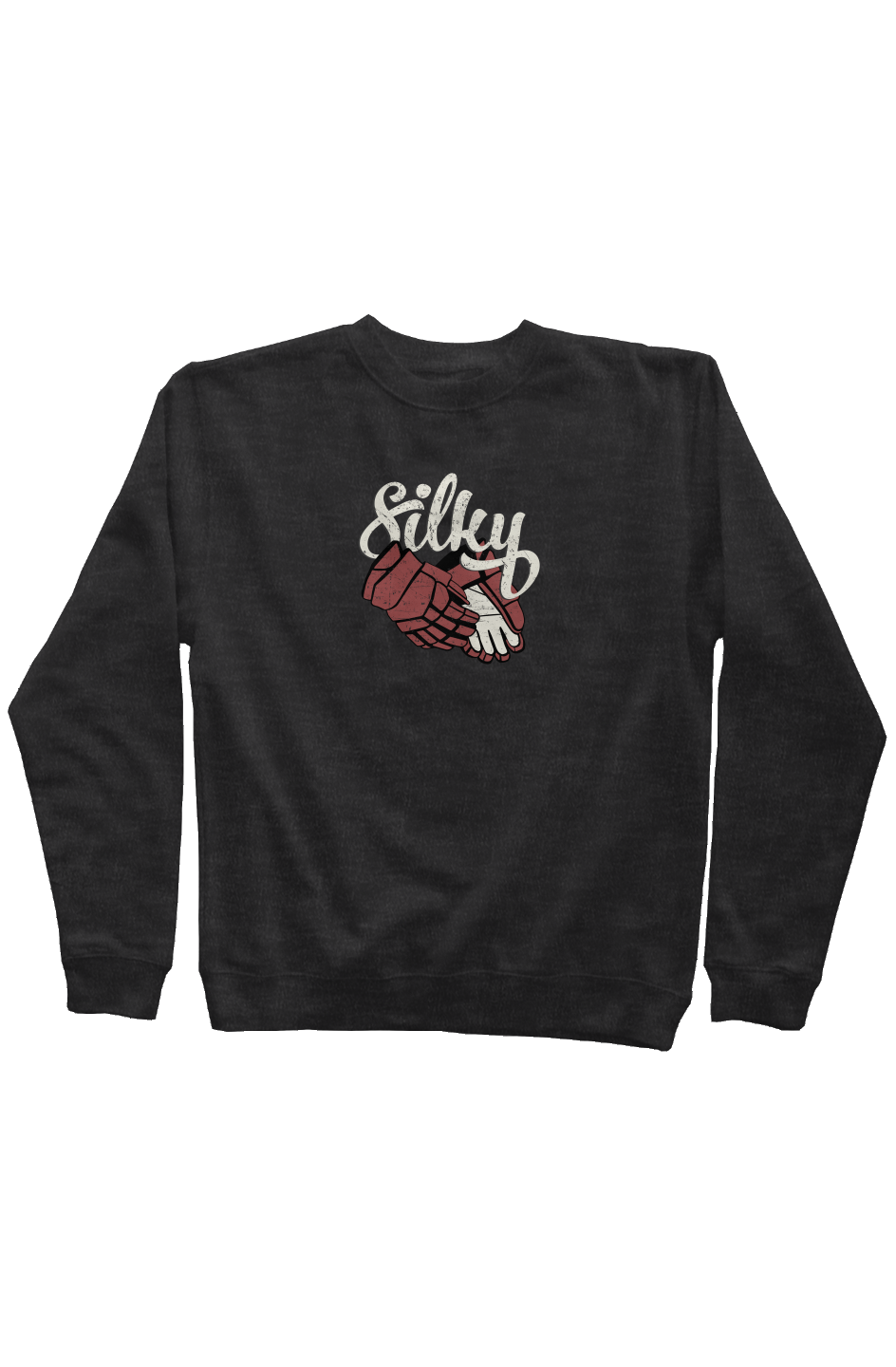 Silky Rinkside Crewneck Sweatshirt Charcoal | Barn Garb Hockey Threads
