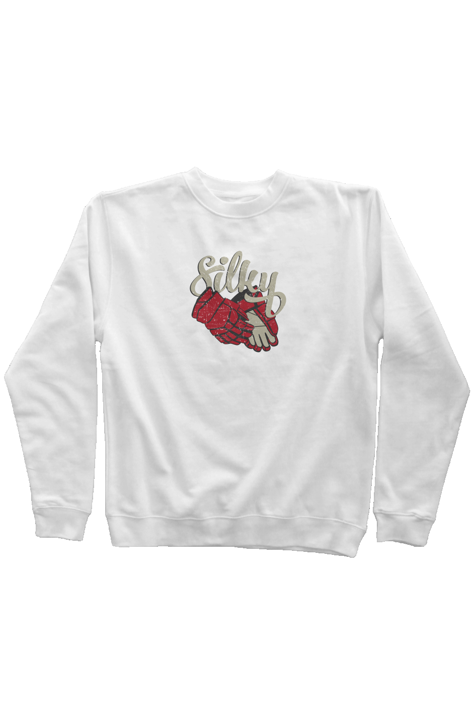 Silky Rinkside Crewneck Sweatshirt White | Barn Garb Hockey Threads