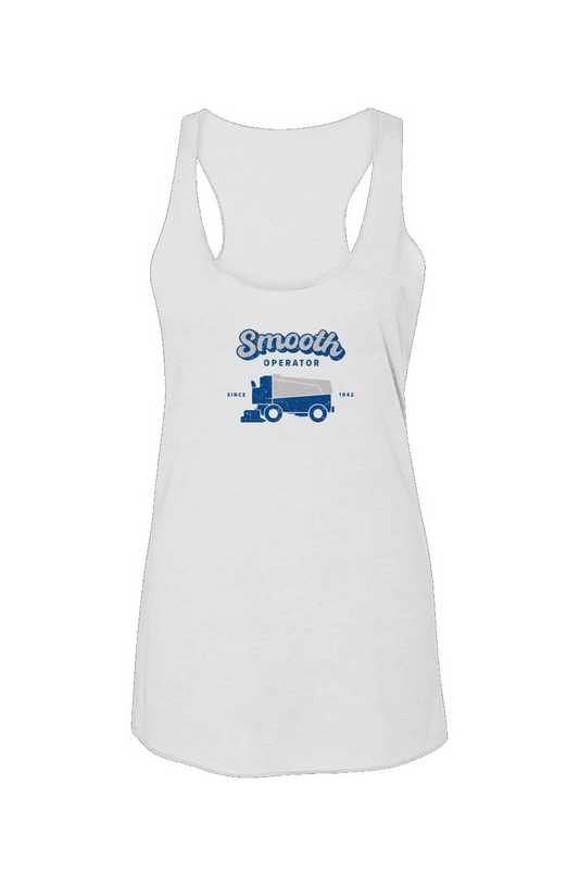Smooth Operator Racerback Barn Tank White | Barn Garb Hockey Threads