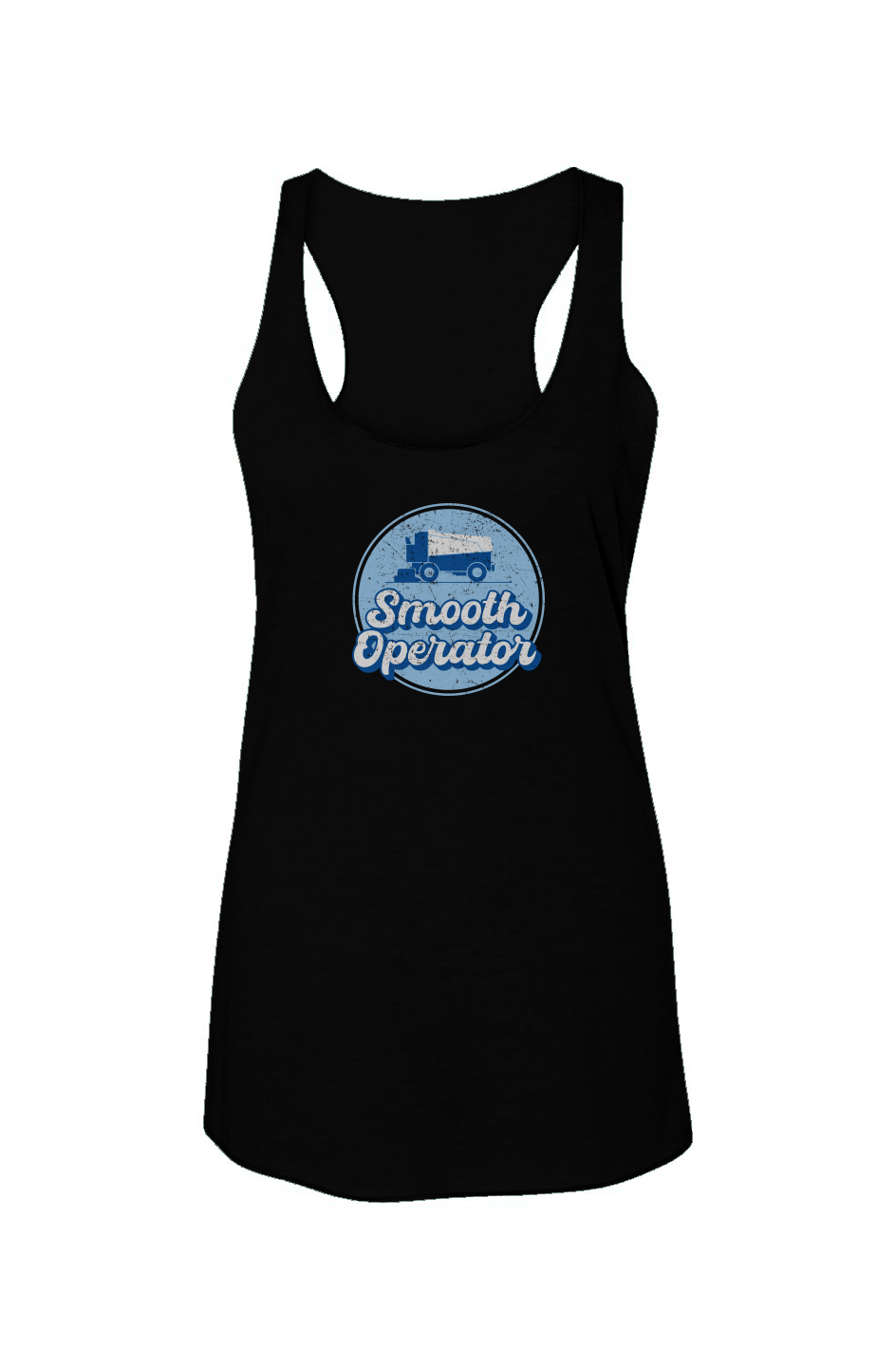 Smooth Operator Rink Badge Racerback Barn Tank Blank | Barn Garb Hockey Threads