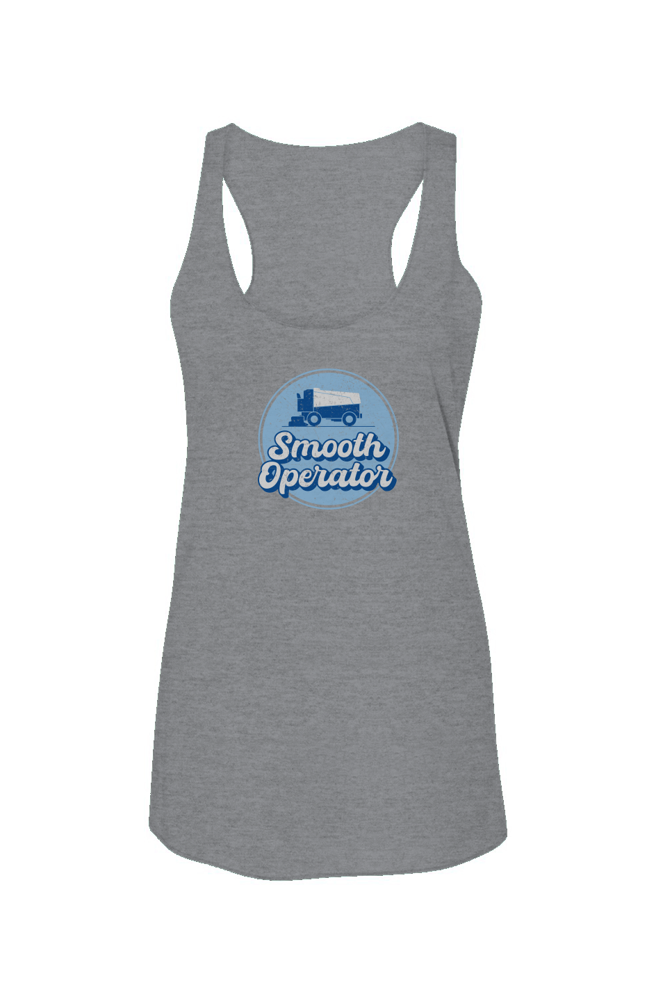 Smooth Operator Rink Badge Racerback Barn Tank Grey | Barn Garb Hockey Threads