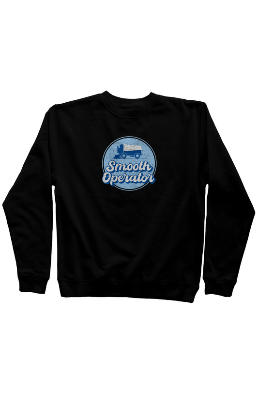 Smooth Operator Rink Badge Rinkside Crewneck Sweat Black | Barn Garb Hockey Threads
