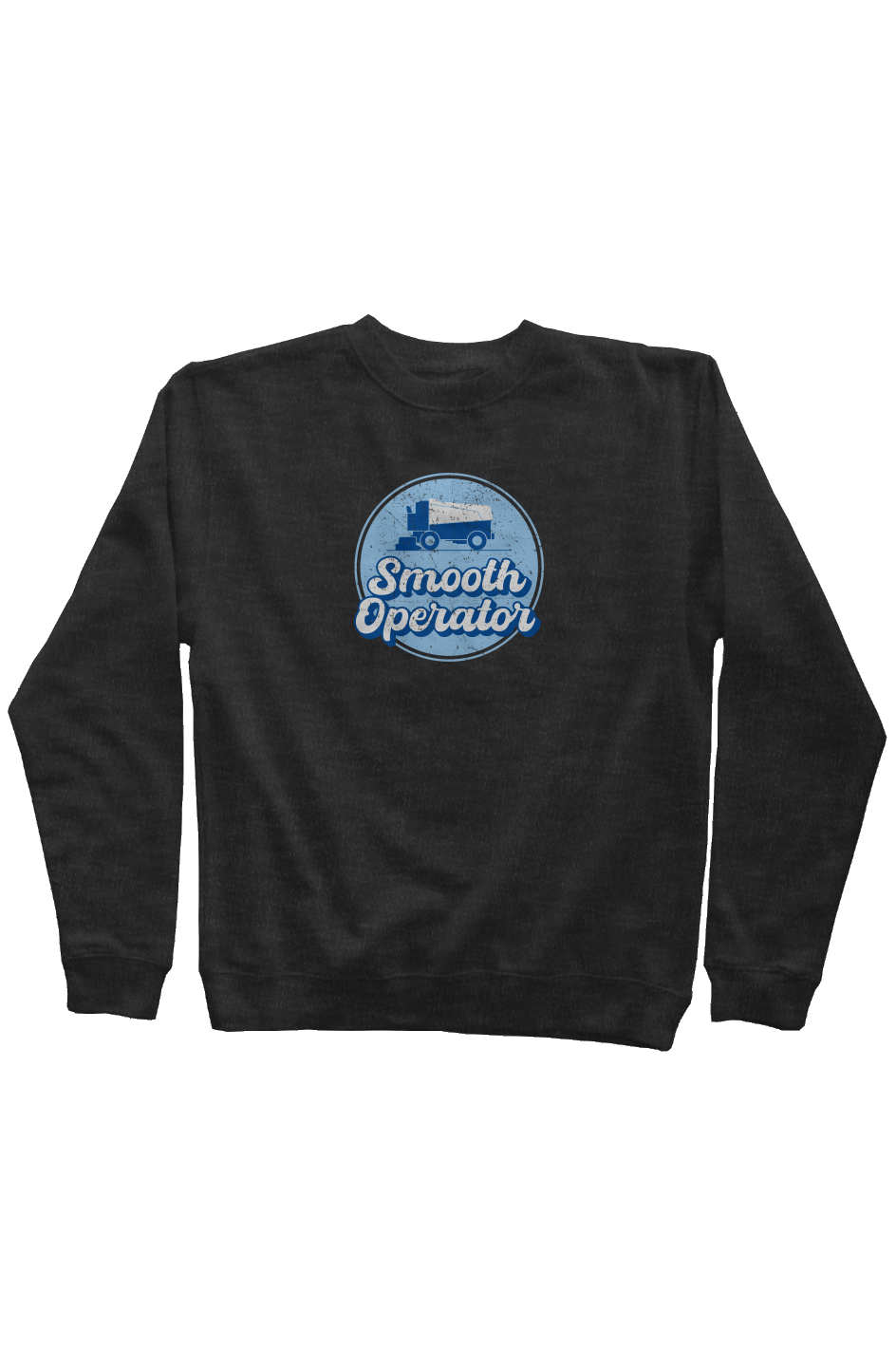 Smooth Operator Rink Badge Rinkside Crewneck Sweat Charcoal | Barn Garb Hockey Threads
