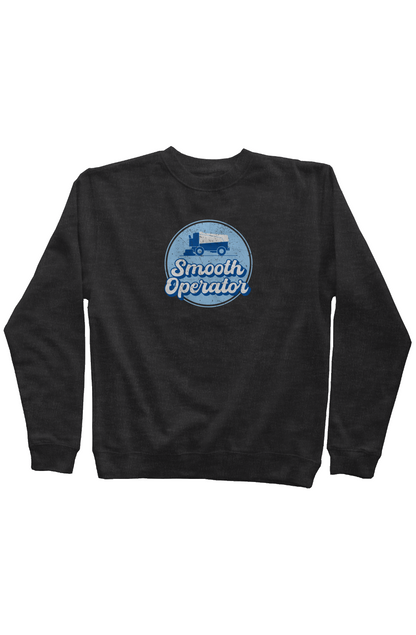 Smooth Operator Rink Badge Rinkside Crewneck Sweat Charcoal | Barn Garb Hockey Threads
