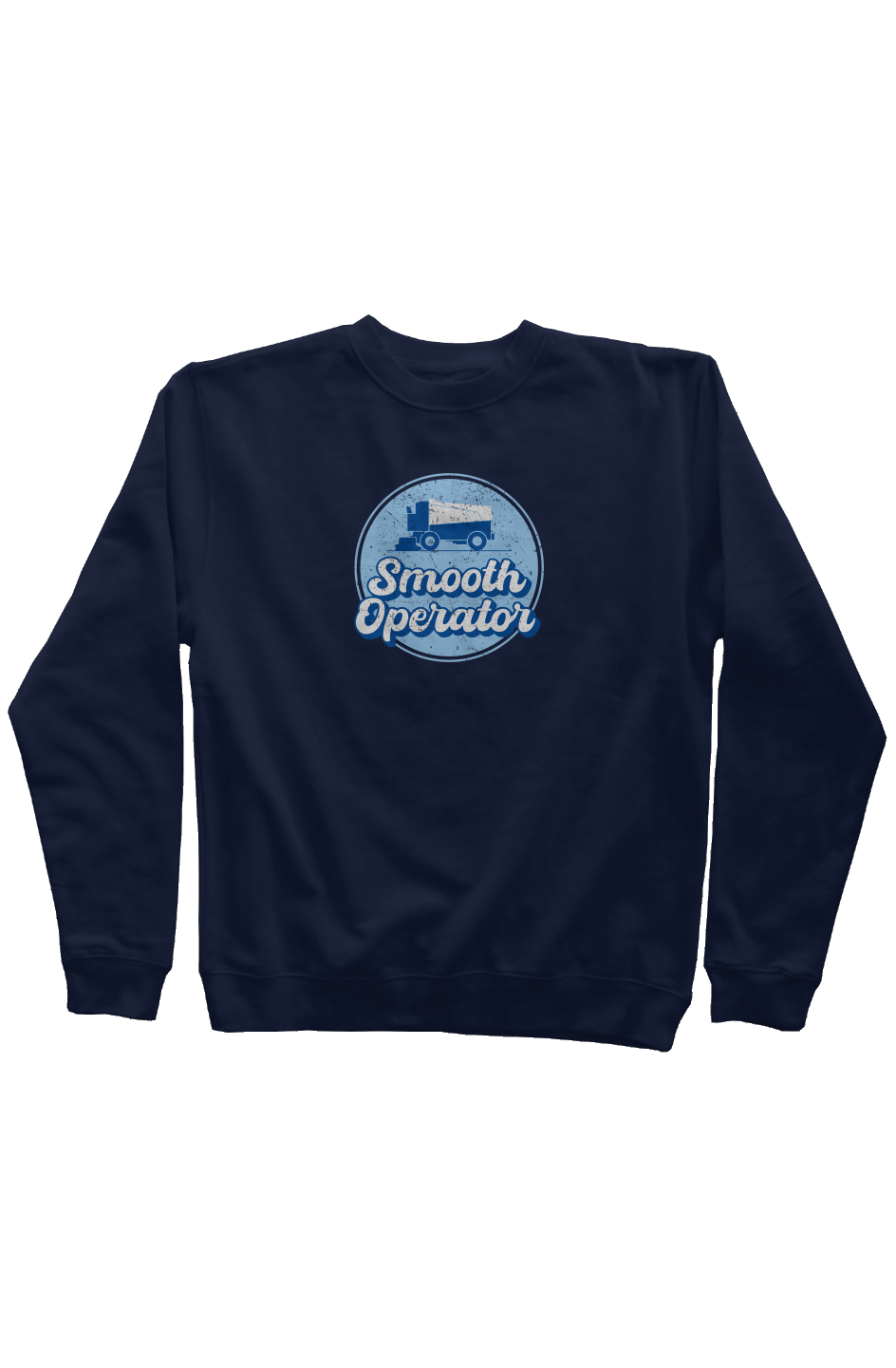 Smooth Operator Rink Badge Rinkside Crewneck Sweat Navy Blue | Barn Garb Hockey Threads