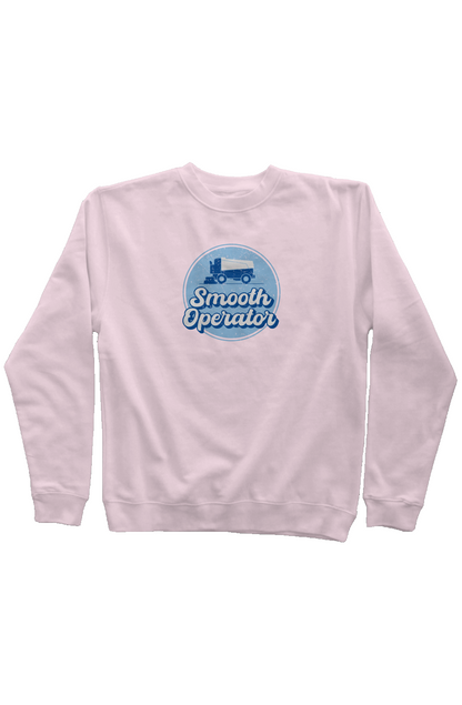 Smooth Operator Rink Badge Rinkside Crewneck Sweat Pink | Barn Garb Hockey Threads