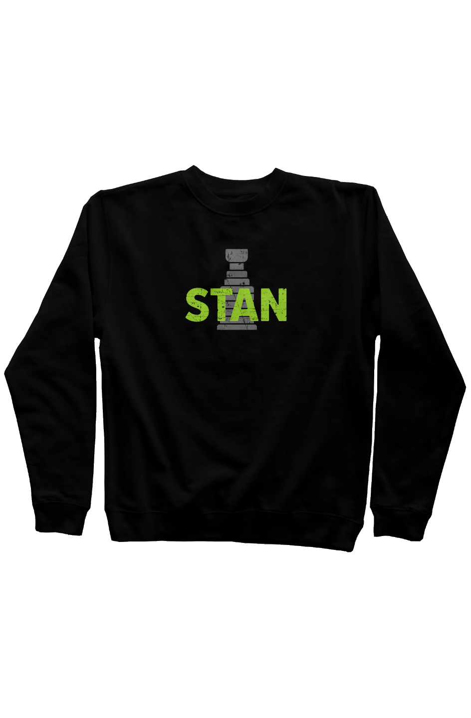 Stan Rinkside Crewneck Sweatshirt Black Barn Garb Hockey Threads
