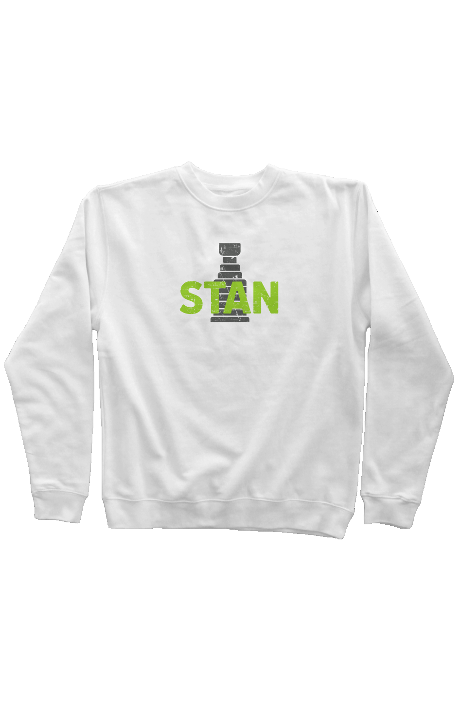 Stan Rinkside Crewneck Sweatshirt White | Barn Garb Hockey Threads