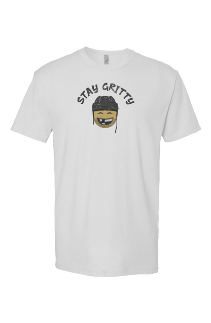 Stay Gritty Breakaway Performance Tee White | Barn Garb Hockey Threads