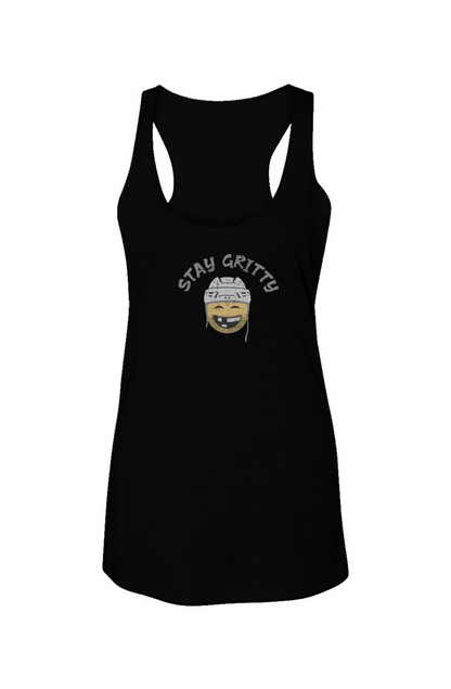 Stay Gritty Racerback Barn Tank Black | Barn Garb Hockey Threads