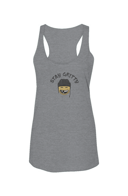 Stay Gritty Racerback Barn Tank Grey | Barn Garb Hockey Threads