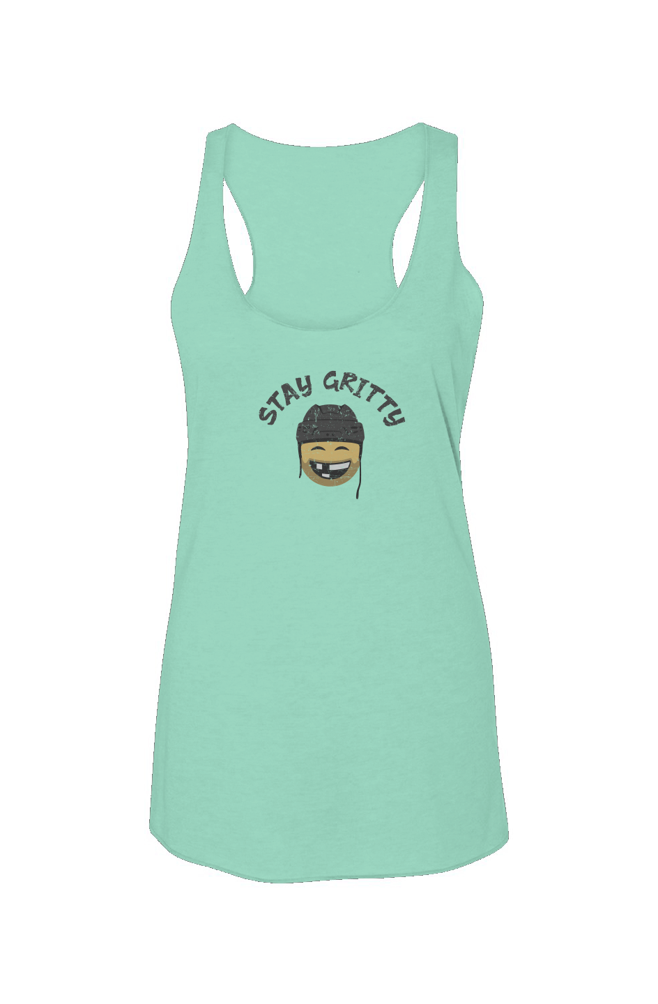 Stay Gritty Racerback Barn Tank Mint | Barn Garb Hockey Threads