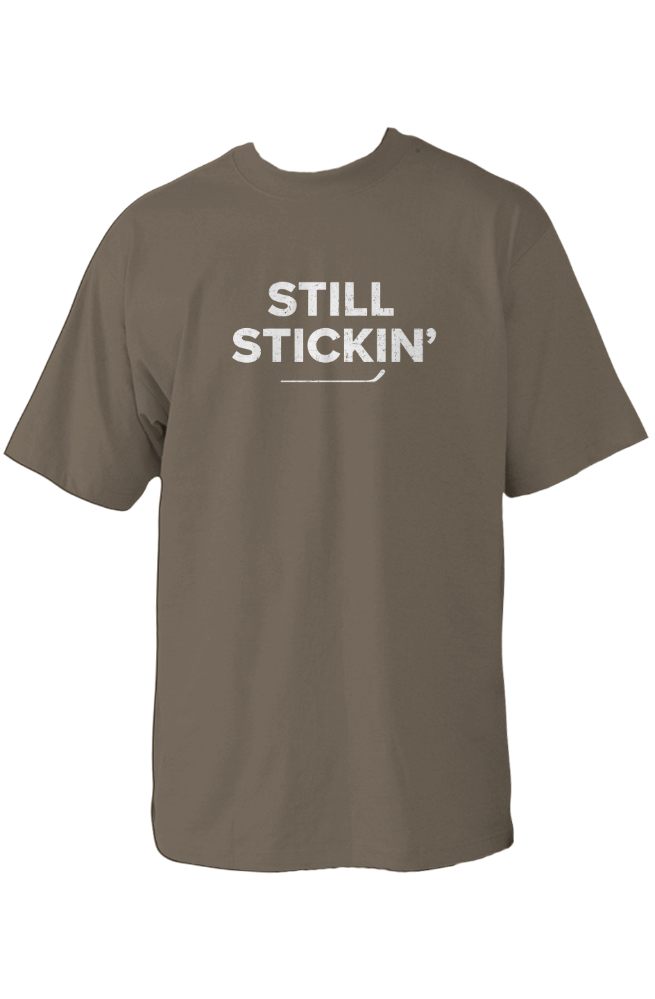 Still Stickin' 90s Throwback Tee Military Green | Barn Garb Hockey Threads