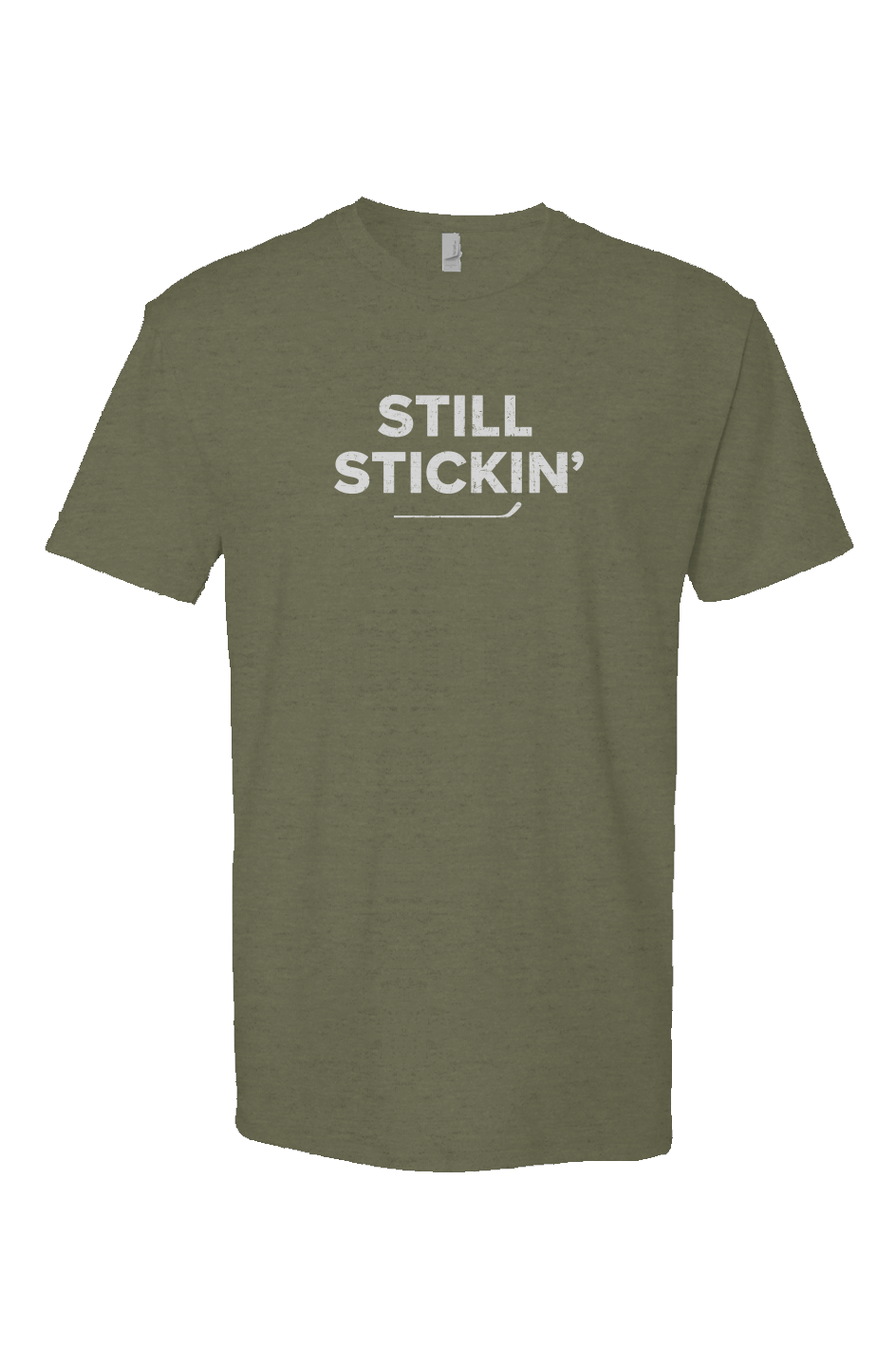 Still Stickin' Breakaway Performance Tee Military Green | Barn Garb Hockey Threads