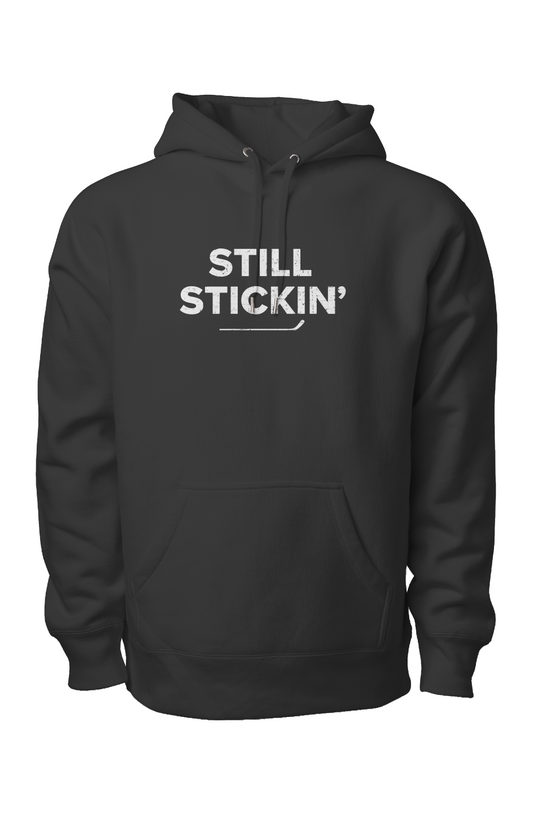 Still Stickin' Legend Heavyweight Hoodie Black | Barn Garb Hockey Threads