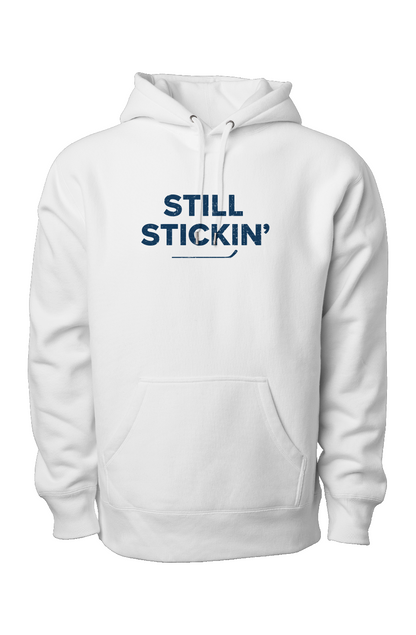 Still Stickin' Legend Heavyweight Hoodie White | Barn Garb Hockey Threads
