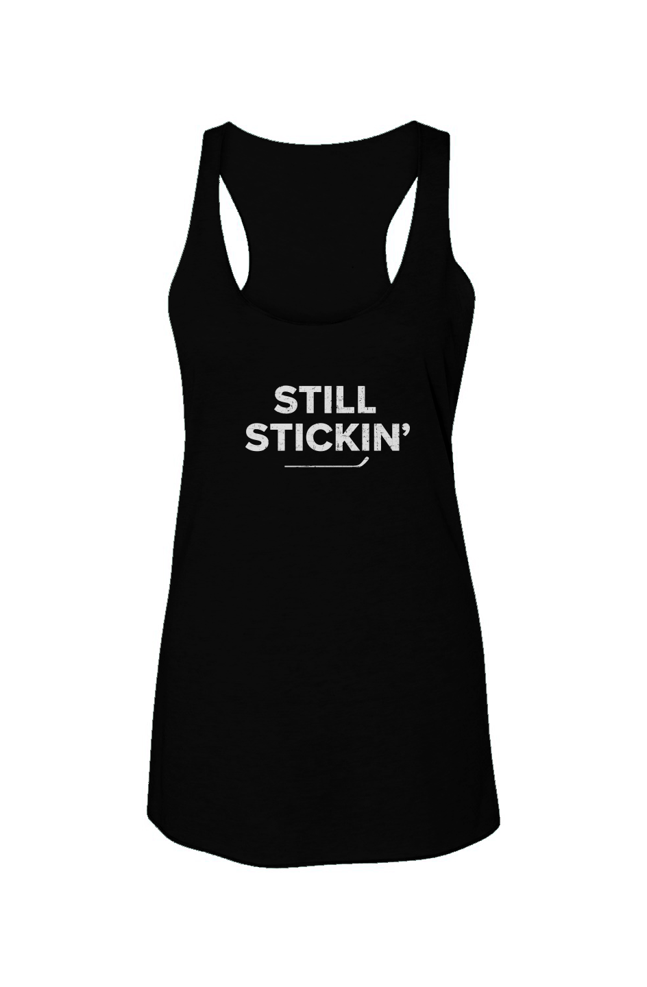 Still Stickin' Racerback Barn Tank Black | Barn Garb Hockey Threads