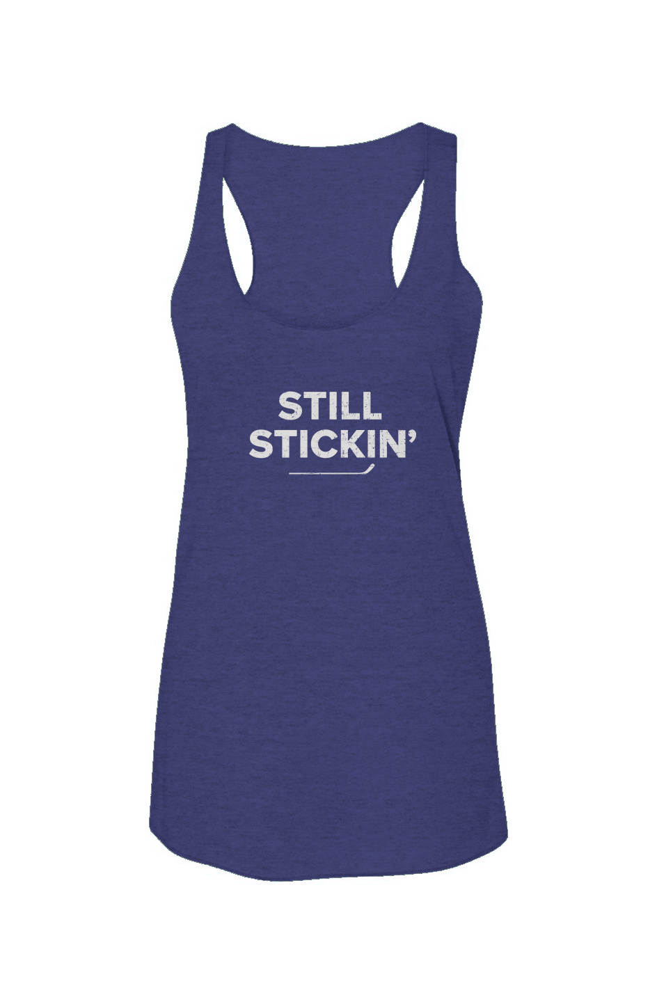 Still Stickin' Racerback Barn Tank Navy Blue | Barn Garb Hockey Threads