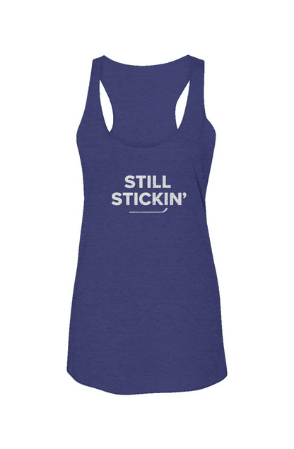 Still Stickin' Racerback Barn Tank Navy Blue | Barn Garb Hockey Threads