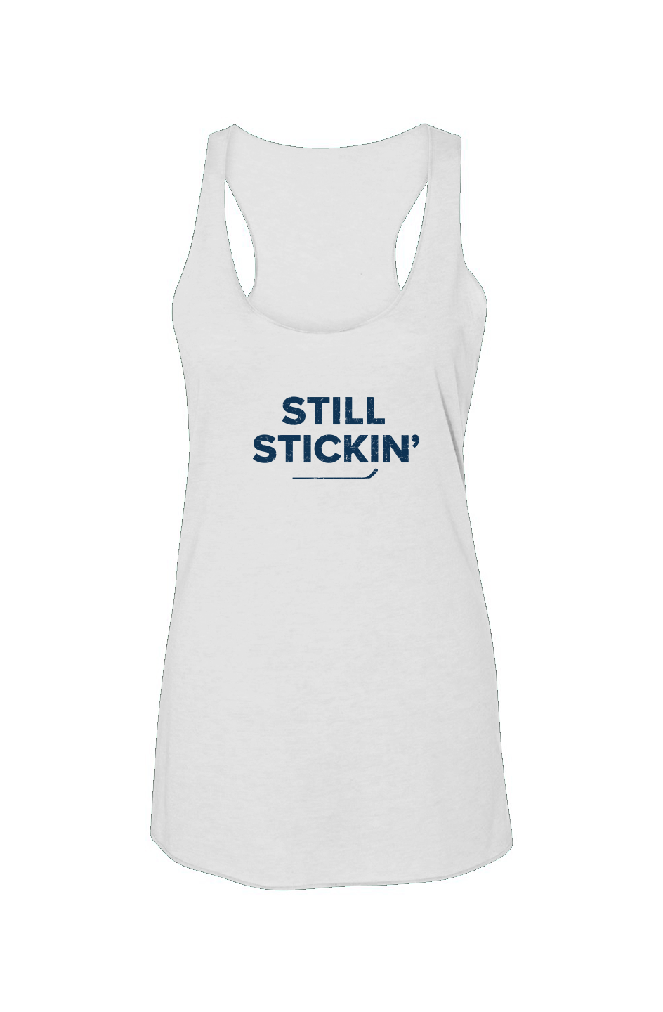 Still Stickin' Racerback Barn Tank White | Barn Garb Hockey Threads