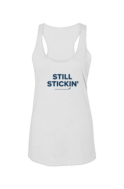 Still Stickin' Racerback Barn Tank White | Barn Garb Hockey Threads