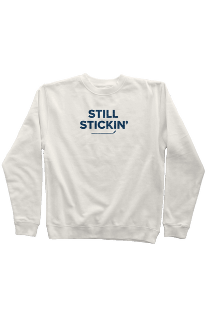 Still Stickin' Rinkside Crewneck Sweatshirt Bone | Barn Garb Hockey Threads