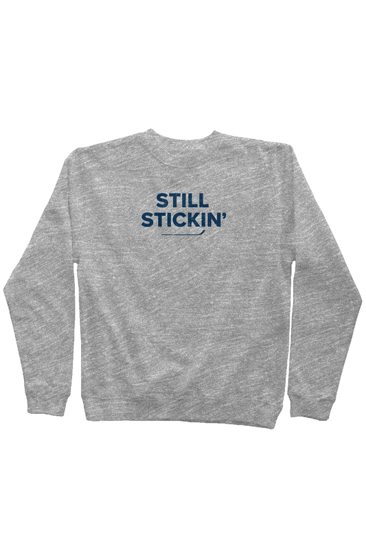 Still Stickin' Rinkside Crewneck Sweatshirt Grey | Barn Garb Hockey Threads