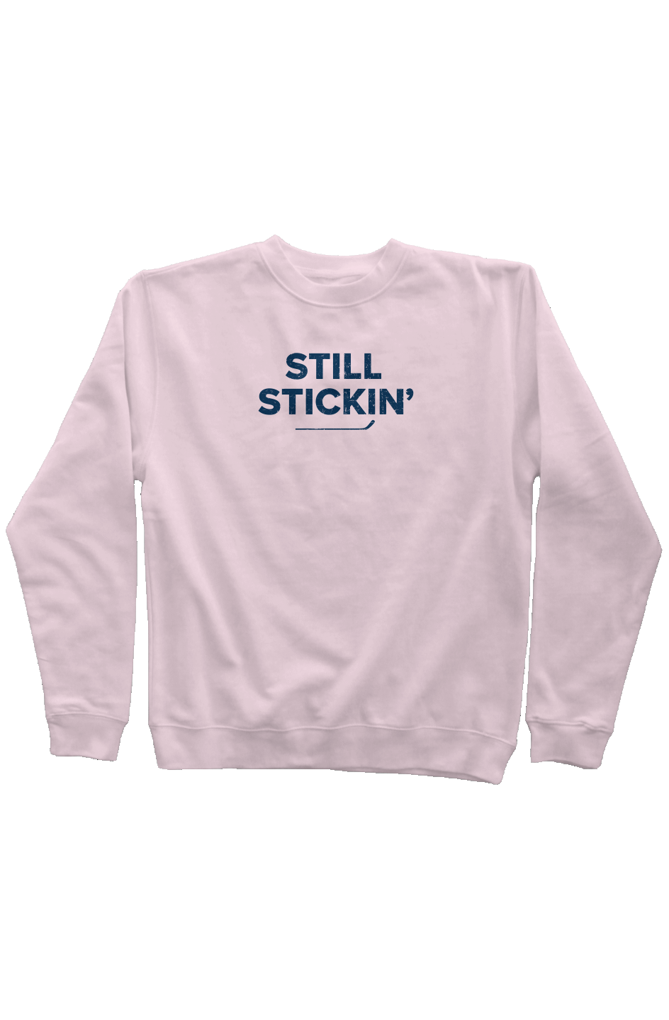 Still Stickin' Rinkside Crewneck Sweatshirt Pink | Barn Garb Hockey Threads