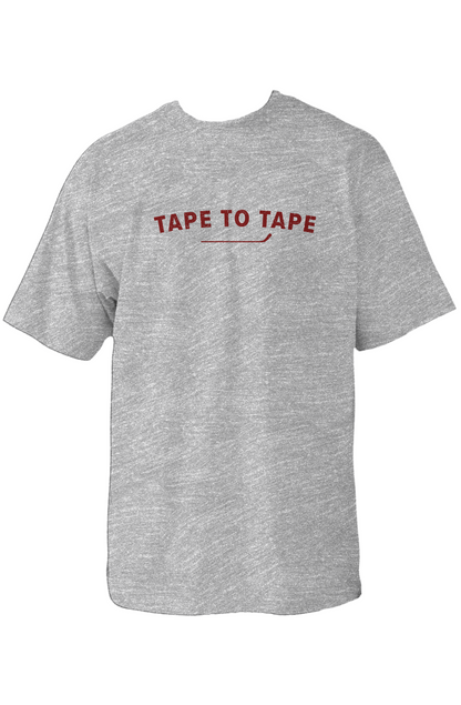 Tape to Tape 90s Throwback Tee Grey | Barn Garb Hockey Threads