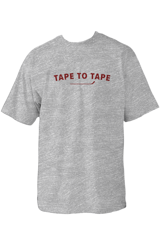 Tape to Tape 90s Throwback Tee Grey | Barn Garb Hockey Threads