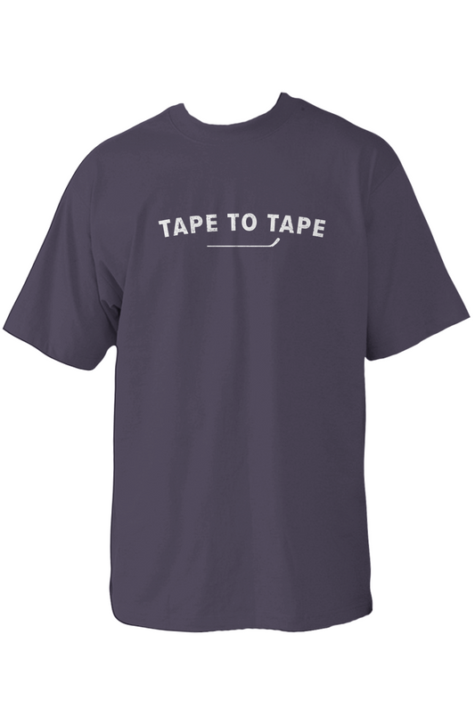 Tape to Tape 90s Throwback Tee Navy Blue | Barn Garb Hockey Threads