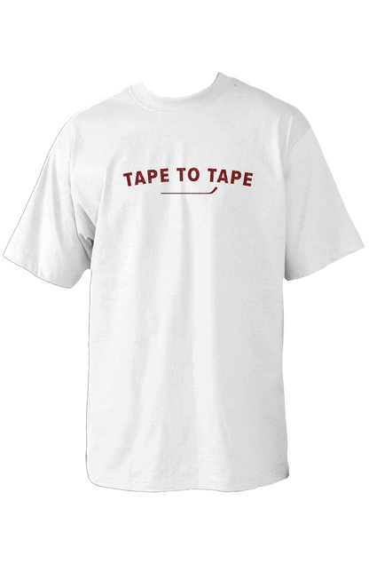 Tape to Tape 90s Throwback Tee White | Barn Garb Hockey Threads