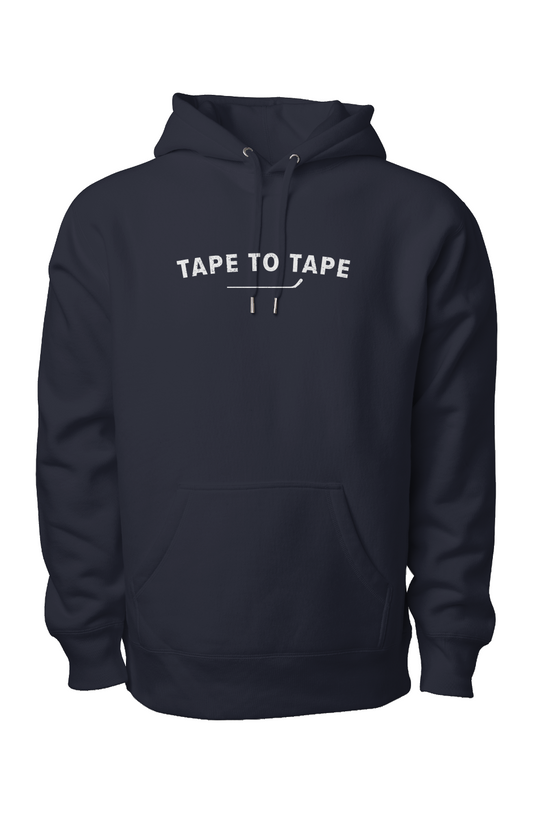Tape to Tape Legend Heavyweight Hoodie Navy Blue | Barn Garb Hockey Threads