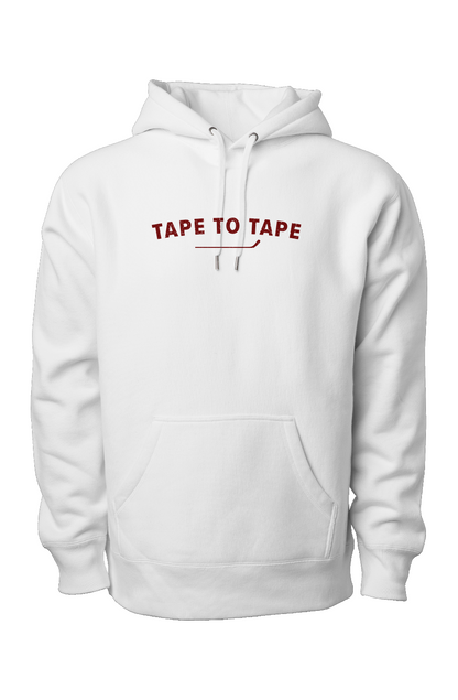 Tape to Tape Legend Heavyweight Hoodie White | Barn Garb Hockey Threads