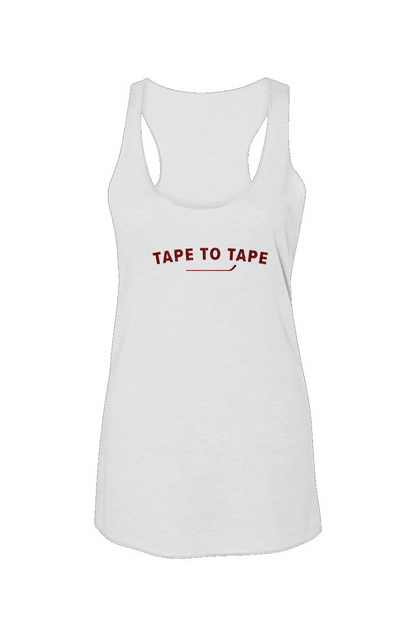 Tape to Tape Racerback Barn Tank White | Barn Garb Hockey Threads