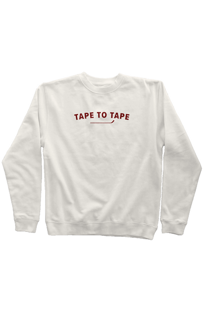 Tape to Tape Rinkside Crewneck Sweatshirt Bone | Barn Garb Hockey Threads