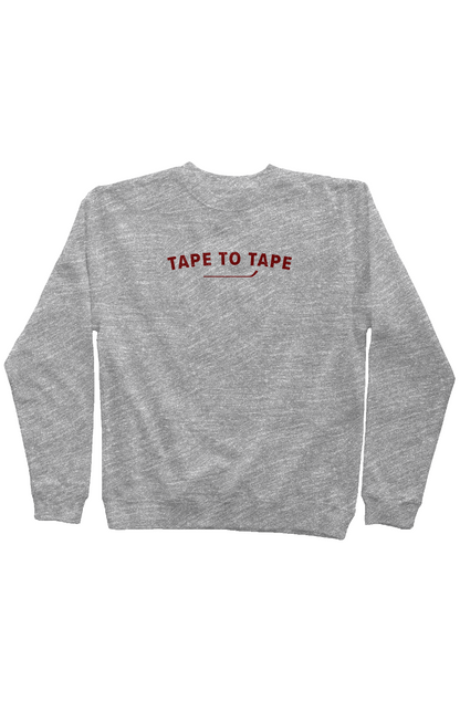 Tape to Tape Rinkside Crewneck Sweatshirt Grey | Barn Garb Hockey Threads